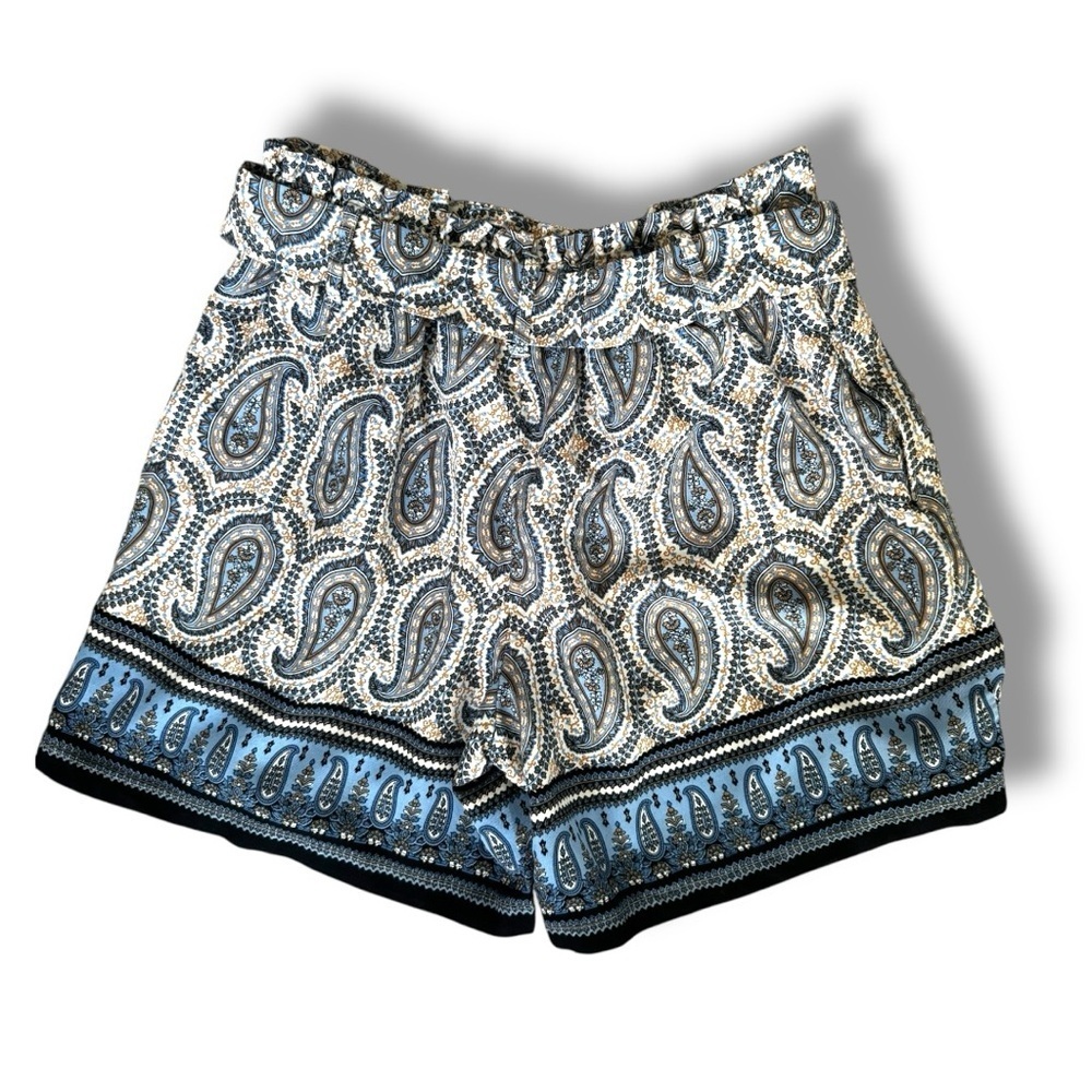 Tommy Hilfiger High Waist Blue and Black Shorts - Picture 2 of 5